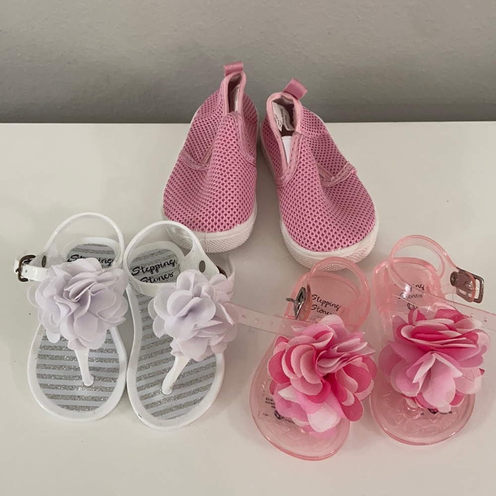 Baby girl sandal/ water shoe bundle  both sandal size 3 water shoes size 5